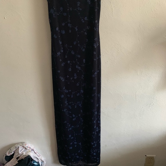 city triangles 90s vintage rose floral prom dress - Picture 4 of 8